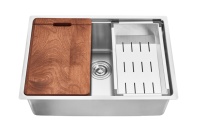 Évier de cuisine en acier inoxydable pressé Nouveau design Gaufrage Finition Nano Noir Anti-rayures Multifonctionnel Carré Simple Bol
