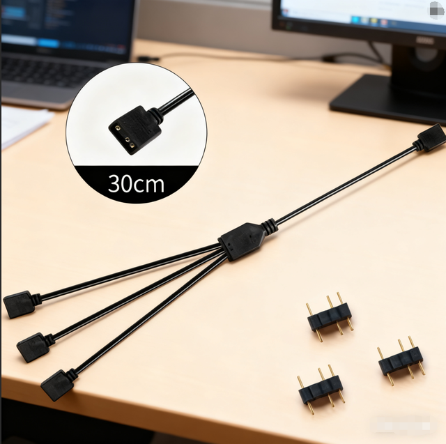 12V 4pin 5V 3pin Cable for PC LED Light Strip ARGB RGB Computer Motherboard RGB Synchronous Line Hub RGB Extension Adapter Cable