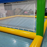 Portable PVC Mer Sport Activité Volleyball Jeu Piscine Terrain Gonflable Flottant Volleyball Cour Pour L'eau