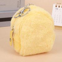 Porte-monnaie en peluche mignon, mini pochette zippée en fourrure, porte-clés souple avec fermoir métallique, sac de rangement quotidien pour rouge à lèvres et clés pour femmes et filles