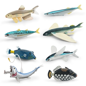 Giocattoli Cognitivi per Bambini: Modellini di Animali Marini, Pesce Volante, Pesce Spada, Pesce <span class=keywords><strong>Scatola</strong></span>, Tonno, Sauri del Pacifico - Product Image 5