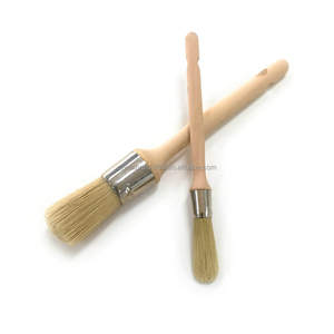 WM1618 4 pezzi pennello <span class=keywords><strong>per</strong></span> pittura a gesso e cera, piccola spazzola ovale rotonda con setole naturali <span class=keywords><strong>per</strong></span> la pittura o la ceretta - Product Image 5