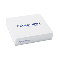 Boîtes d'emballage rigides pour aligneurs dentaires personnalisés avec logo, en papier d'art biodégradable et recyclable, avec gaufrage et paillettes, pour cliniques dentaires