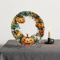 Assiettes de présentation réutilisables pour mariage, décoration de mariage, assiettes en plastique pour Halloween