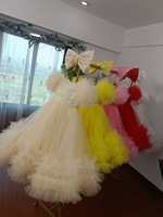 Nouvelle Robe Traînante à Paillettes pour Enfants 2026, Robe de Piano pour Fille, Costume d'Anniversaire, Robe de Demoiselle d'Honneur pour Mariage, Robe Tutu en Tulle