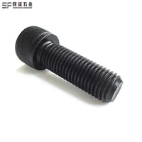 Black Oxide Stainless Steel Knurled Socket Head Cap Bolts, DIN 912 / ISO 4762 Hex Socket Round Head Full Thread Screws and Bolts