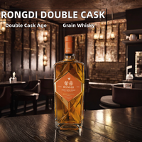 Whisky Chino Rongdi, Whisky de Grano Único con Doble Maduración en Barrica, 40% de Alcohol, Whisky Chino de 700 ml