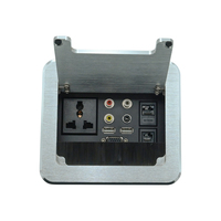 Prise de bureau en aluminium intégrée avec boîtier de câblage RJ45 pour table de réunion et bureau