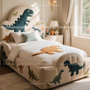 Letto a Forma di Dinosauro, Piccolo Letto Singolo in Tessuto, Design Creativo e Personalizzato per Bambini e Ragazzi - Product Image 1