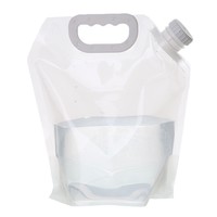 Sac de stockage d'eau pliable en PE sans BPA de 3L, 5L, 10L avec valve, conteneur d'eau portable pliable avec poignée et bouchon d'étanchéité pour le camping en plein air