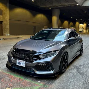 ลิ้นกันชนหน้าสีดำเงา ชุดแต่งสปลิตเตอร์กันชนหน้า สำหรับ Honda Civic SI Hatchback ปี 2016-2021 อุปกรณ์ตกแต่งรถยนต์ - Product Image 2