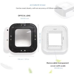 Lente d'<span class=keywords><strong>Ingrandimento</strong></span> Pieghevole 10/15/20X con Luce LED UV, Lente Portatile Illuminata <span class=keywords><strong>per</strong></span> Giornali, <span class=keywords><strong>Occhiali</strong></span> Ingrandenti Utili - Product Image 3