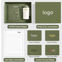 Coffret Cadeau Thème Noël en Cuir PU avec Tasse Isotherme, Stylo Signature et Carnet Journal A5 Personnalisable pour Étudiants - Offre Spéciale