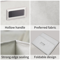 Boîte de rangement pliable en tissu avec couvercle, organiseur de vêtements pliable pour placard, armoire, chambre, maison
