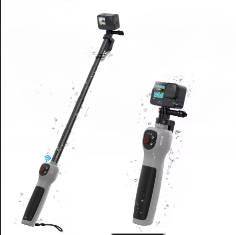 TELESIN Durable Ergonomic Underwater Selfie Stick Waterproof Diving Extendable with Wireless Remote Control for Hero 8-13