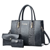Nouveau Sac Fourre-Tout Carré pour Femme, Tendance et Élégant, Motif Texturé Patchwork Effet Pierre, Color-Block, Fermeture Éclair, en Polyester