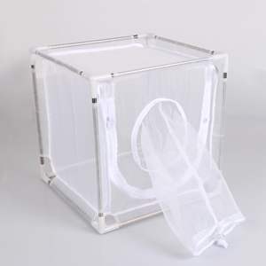 OEM profesyonel üretim paslanmaz çelik çerçeve böcek kafes ayrılabilir sivrisinek ve sinek yetiştiriciliği küçük böcekler entomoloji araştırma - Product Image 6