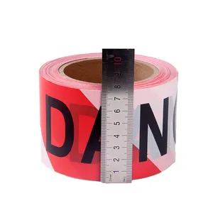 Personalized Custom Printing Black Green Red White Caution Danger Do Not Cross Safety Red Custom Barricade Tape PE