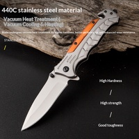 Outdoor Survival Vouwmes 440C Staal Hoge hardheid Zelfverdediging Draagbaar Klein Fruitmes Gereedschap Opvouwbaar