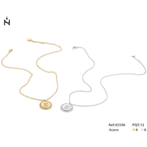 Collana con ciondolo a forma di lettera Z in oro, argento e acciaio inossidabile, gioiello minimalista per donna, collane alla moda. - Product Image 2