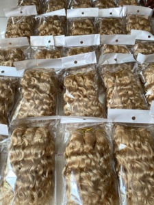 2025 DIY Poupées Extensions de Cheveux Trame de Cheveux de Chèvre 8 ''Longueur Yak Queue Cheveux Bouclés Type - Product Image 5
