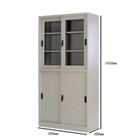 Meubles de bureau classeur en métal affichage porte battante coulissante étagères réglables armoire en métal armoire de rangement personnalisée