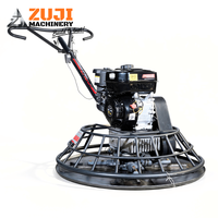 Ponceuse à béton latérale à essence puissante ZUJI ZJ90, moteur et boîte de vitesses, 150 tr/min, truelle à bordure, 5,5 CV, profondeur de travail 8-10 cm, manuelle