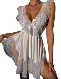 SFY3345 Ropa de Mujer Más Vendida, Camisón Sexy con Espalda Descubierta y Diseño de Puntos, Lencería Sexy para Mujer - Product Image 6