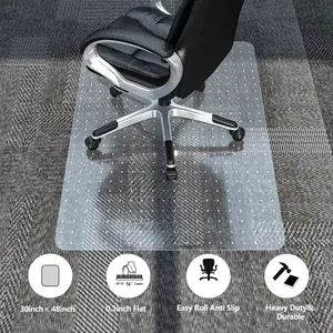 Custom Wholesale Pet Anti-slip Chair Mat Carpet Floor Protectors Roll Mat Plastic Clear Office Chair Floor Mat