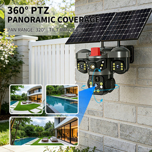 4G LTE WiFi Solar CCTV <strong>Camera</strong> <strong>V380</strong> IP66 Waterproof 360 <strong>Panoramic</strong> View Pan-Tilt Human Motion Tracking Alarm Card Support - Product Image 2