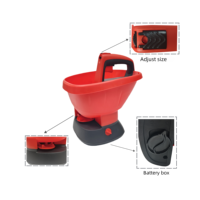 6V batterie jardin tenu à la main 2.7L fumier riz graine sel goutte épandeur pratique semis copain pour pelouse extérieure et ferme