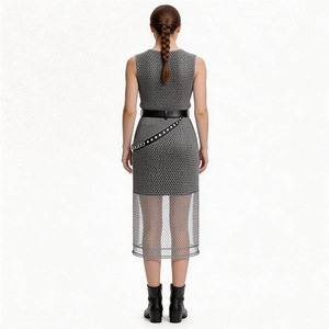Vestido de malla plateada sin mangas para mujer, estilo renacentista, para cosplay, juegos de rol y anime. - Product Image 3