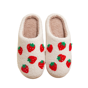 Chaussons d'intérieur thermiques doux et antidérapants pour femmes, avec logo personnalisé et broderie, pour l'hiver - Product Image 4