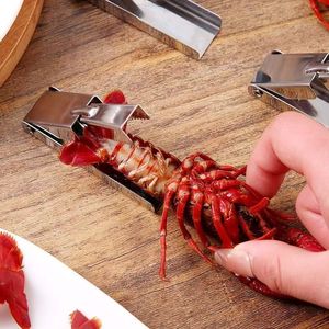 Éplucheur de <span class=keywords><strong>crevettes</strong></span> automatique en acier inoxydable à rebond rapide, dentelé et tranchant, pour la cuisine et la préparation de la viande de <span class=keywords><strong>crevettes</strong></span> et d'écrevisses - Product Image 3