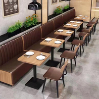Set di Mobili a U per Ristorante, Lounge, Bar, Divano in Pelle PU per Night Club, Tavolo e Sedie da Pub, Set da Bancone