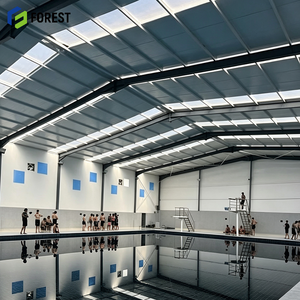 Centre sportif aquatique modulaire préfabriqué en acier à portée libre et à haut plafond pour natatorium - Product Image 1