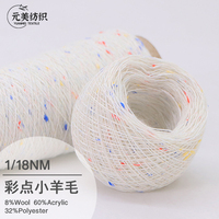1/18NM 8%Wool 60%Acrylic 32%Polyester Knitted Sweater Fabric Factory Supplies Various Blended Yarns and Fancy Yarns in Stock
