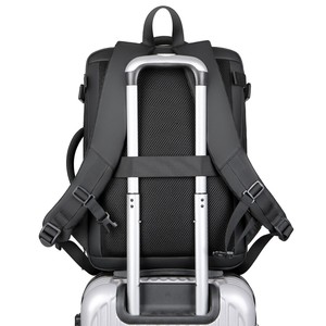 Laptop <b>Backpack</b> Hard-Shell Large Capacity Business Travel Unisex Black Silver Gray Solid Color <b>Computer</b> Interlayer Soft Handle - Product Image 1