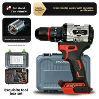 Perceuse à percussion sans balais 21V Lithium-Ion, multi-vitesses, à vitesse variable, réversible, couple élevé, batterie 4.0Ah/6.0Ah, Direct Shili, Nouveau