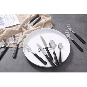 16 cái combo số lượng lớn Flatware thép không gỉ muỗng nĩa và dao dao kéo với hình vuông dài xử lý trong nhựa - Product Image 6