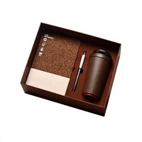 Coffret Cadeau Personnalisé en Forme de Grains de Café : Carnet A5, Stylo Gel, Gobelet – Boîte Cadeau Promotionnelle pour Entreprises