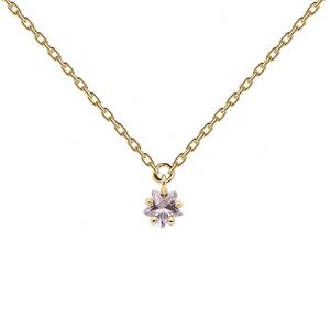 Collar con colgante de circonia de cristal con forma de estrella de <span class=keywords><strong>solitario</strong></span>, joyería de plata 925 - Product Image 1