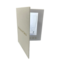 Écran IPS de 7 pouces Premium blanc lin lié numérique mariage vidéo Album livres Portrait vertical