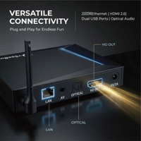VSeeBox V6 Pro 8K Android 15 Allwinner H618 Dual Core Smart TV WiFi 6 Pemutar Media Streaming Set Top Box 4GB+32GB