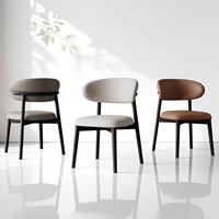 Chaise de salle à manger en cuir moderne - Empilable, légère et stable pour la maison, le bureau et l'hôtel