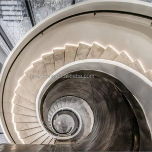 Carreaux d'escalier en colimaçon en marbre naturel pour la construction et l'immobilier, matériaux <span class=keywords><strong>de</strong></span> construction haut <span class=keywords><strong>de</strong></span> gamme pour la décoration intérieure - Product Image 1