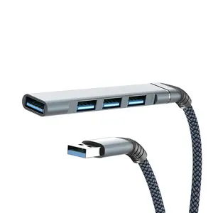 Nylon geflochtener USB-C-Hub-Adapter Typ-C Kabel Naar USB 3.0 Adapter Konverter Hub USB 2.0