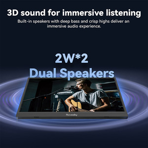 Écran d'extension portable pour ordinateur portable 15,6 pouces Full HD IPS avec écran tactile, connexion par un seul câble, moniteur externe portable avec haut-parleurs intégrés - Product Image 3