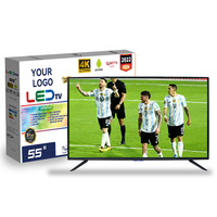 Téléviseur LED Android 4K à écran plat super large de 35 à 125 pouces avec finition noire pour salle de bain et usage domestique/hôtelier