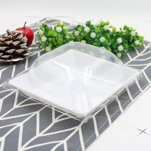 Good quality clear disposable plastic cake box with window in bulk sweet cake packing container